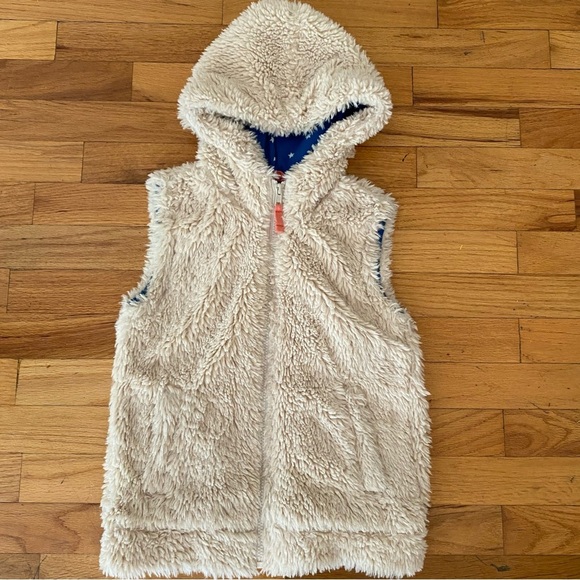Mini Boden Sherpa Hooded Vest - Picture 1 of 4